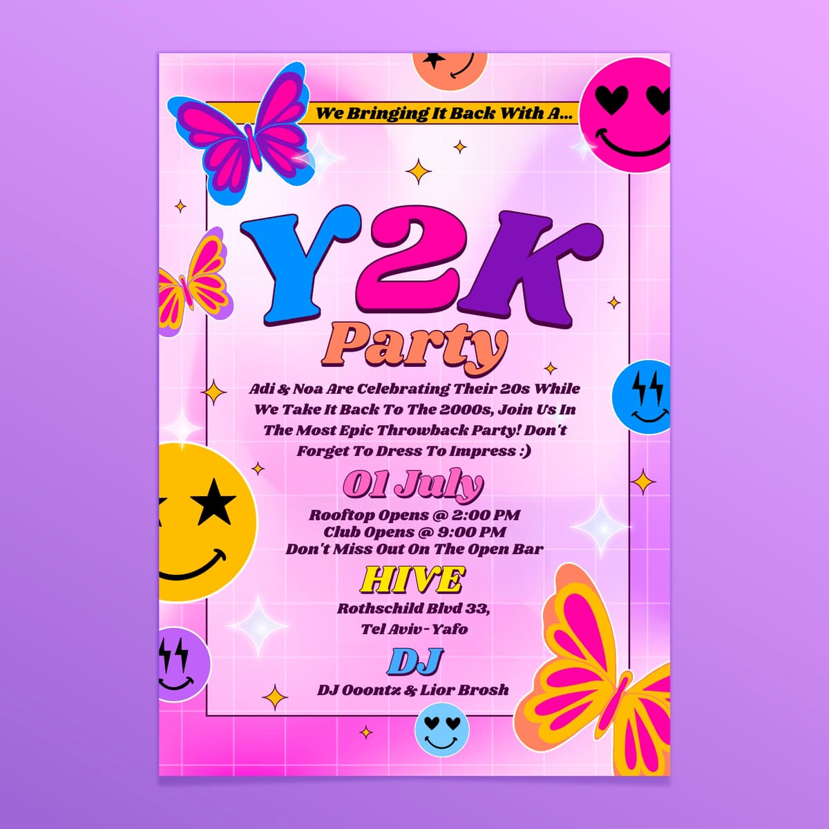 Adi & Noa's Y2K Birthday Bash tickets | GO-OUT